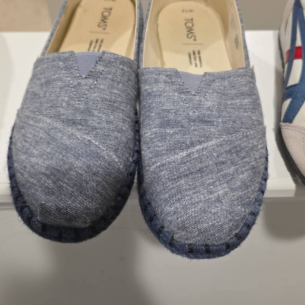 TOMS Denim Blue Espadrille Slip-Ons